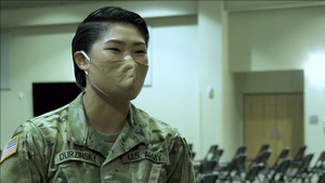 Pvt. Meiling Durzinsky interview MEDCoE Army National Hiring Days Soldier Forum