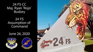 24th Fighter Squadron - Assumption of Command - Maj. Ryan Busbey