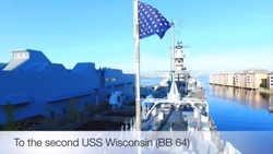 Battleship Wisconsin Silver Segment for Navy Week Madison 2020: Version Two