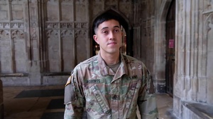 UK based US Army Soldiers visit Gloucester Cathedral ahead of July 4th 2of3