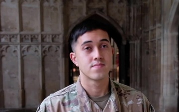 UK based US Army Soldiers visit Gloucester Cathedral ahead of July 4th 2of3