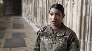 UK based US Army Soldiers visit Gloucester Cathedral ahead of July 4th 3of3