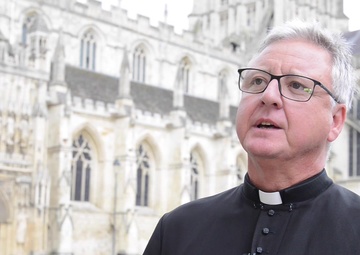 Gloucester Cathedral chimes 'Star-Spangled Banner' on July 4th for American NATO troops 2of3