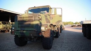 U.S. Marines conduct field convoy training