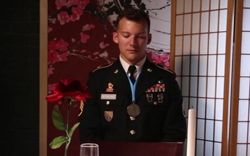 Fallen Soldier Table depicted by U.S. Army Japan Sergeant Audie Murphy Club Members