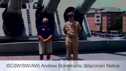 Battleship Wisconsin Shout-out for Navy Week Madison 2020