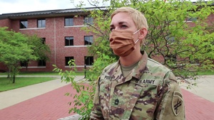 Interview with a Non-commissioned Officer of 432nd CA Battalion as the unit preps for overseas
