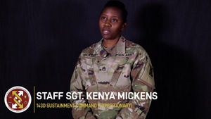 Working in a COVID-19 environment with Staff Sgt. Kenya Mickens