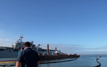Coast Guard National Strike Force responds to Navy shipboard fire