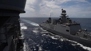 Nimitz Carrier Strike Group Conducts Operations With Indian Navy