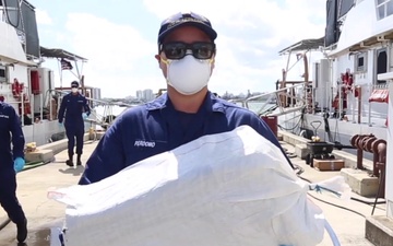 Coast Guard offloads $38.5 million in cocaine in San Juan, Puerto Rico, following disruption of smuggling go-fast in the Caribbean Sea