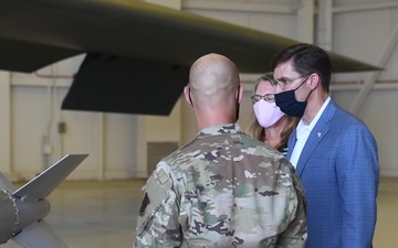 Secretary of Defense Dr. Mark T. Esper visits Whiteman Air Force Base, tours B-2 Spirit facilities