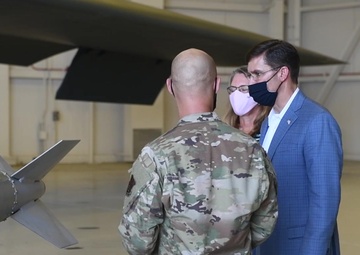 Secretary of Defense Dr. Mark T. Esper visits Whiteman Air Force Base, tours B-2 Spirit facilities