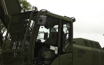 U.S. Marines with MWSS-471 regrade roadway