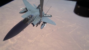Tankers Refuel the Strike Eagles