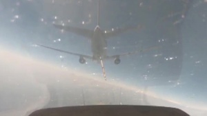 First refueling mission in USAFE with KC-46A Pegasus.