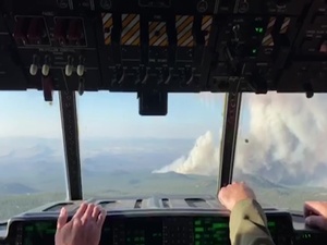 146th Airlift Wing Assists in combatting Long Valley Fire