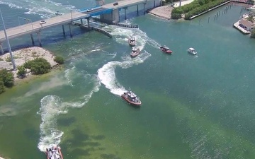 B-Roll: Sector Miami area 45-foot response boat crews arrive at Station Islamorada
