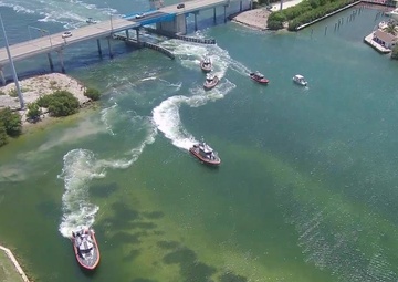 B-Roll: Sector Miami area 45-foot response boat crews arrive at Station Islamorada
