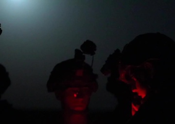The 82nd Airborne provide support for AC-130 Live Fire at Al Asad Air Base