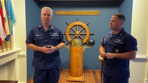 Atlantic Area Commander and Command Master Chief wish everyone a great Coast Guard birthday