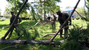 MCB Camp Lejeune clean up of Hurricane Isaias