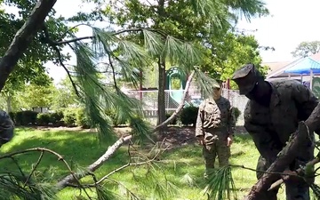 MCB Camp Lejeune clean up of Hurricane Isaias