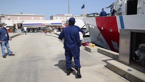 Coast Guard offloads $12 million in cocaine in San Juan, Puerto Rico, following interdiction of drug smuggling go-fast in the Caribbean Sea