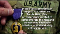 Task Force Spartan Recognizes Purple Heart Day