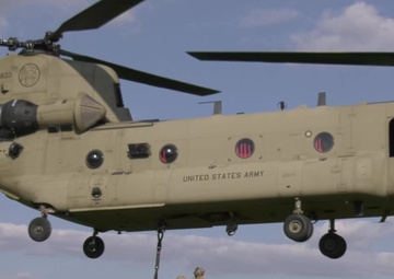 12th CAB and 173rd soldiers train sling loads and air assaults for Saber Junction 20.