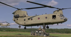 12th CAB and 173rd soldiers train sling loads and air assaults for Saber Junction 20.