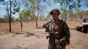 U.S. Marine talks about communication in training