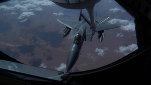 Tankers refuel F-15C Eagles