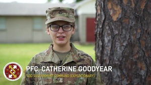 Working in a COVID-19 environment with Pfc. Catherine Goodyear