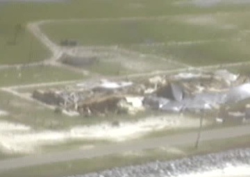 Hurricane Elena shot from National Guard Helicopter by A.J. Lamarre