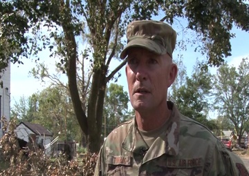 Iowa Guard members clean up debris after derecho storm