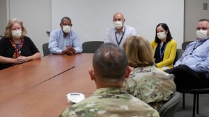 (B-roll) US Army North command team visits Dameron Hospital, Stockton, Calif.