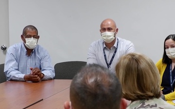 (B-roll) US Army North command team visits Dameron Hospital, Stockton, Calif.