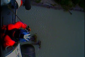 Coast Guard, multiple agencies, conduct joint rescue of woman stranded on sandbar, Skagway, Alaska