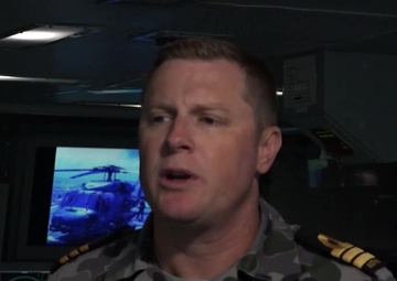 HMAS Arunta conducts missile live fire during RIMPAC