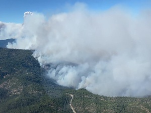 146th Airlift Wing C-130 MAFFS (Modular Airborne Fire Fighting System) aircraft suppress wildfires in California