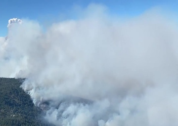 146th Airlift Wing C-130 MAFFS (Modular Airborne Fire Fighting System) aircraft suppress wildfires in California