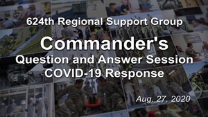 Commander's COVID-19 Q&A Session - Aug. 27, 2020
