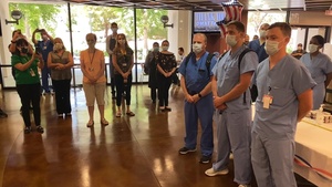 Air Force healthcare providers are honored for their dedication and service during their deployment to Eisenhower Medical Center