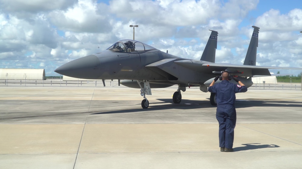 DVIDS - Video - F-15C Intercepts B-52 During ABMS Demo