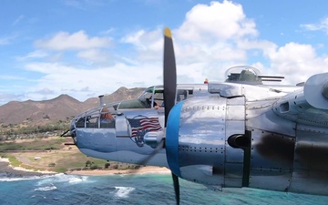 B-Roll: Warbirds fly above Hawaii during 75th Anniversary of the End of WWII