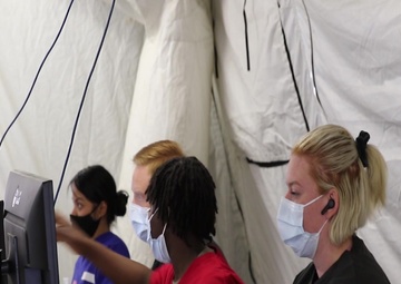 514th Ground Ambulance Handles COVID-19 Screening Site