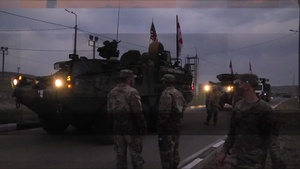 2d Calvary Regiment Strykers Arrive at the Vaziani Training Area