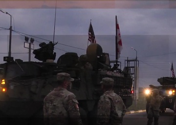 2d Calvary Regiment Strykers Arrive at the Vaziani Training Area