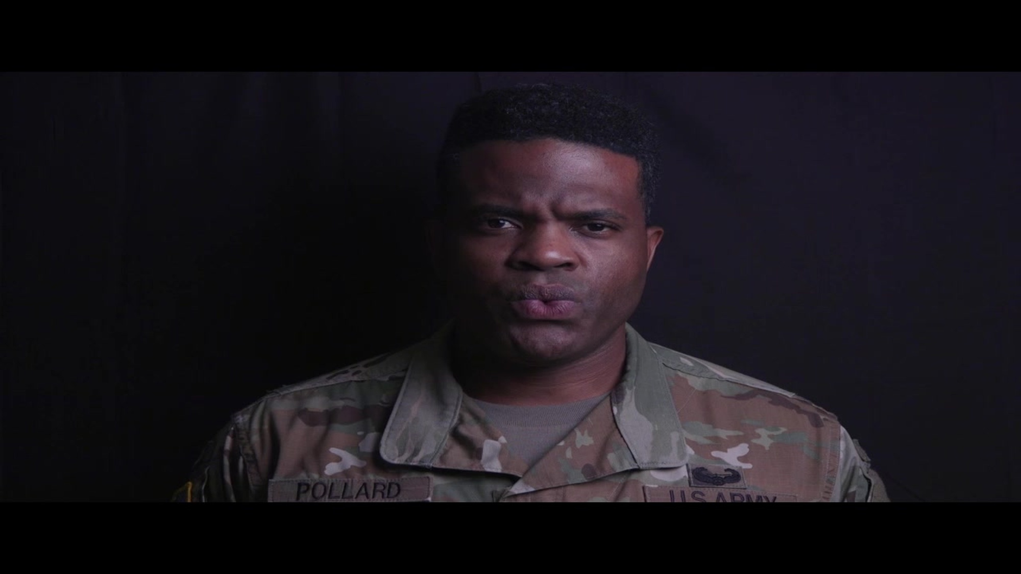 The Soldiers of the 412th Theater Engineer Command state the Army Values.